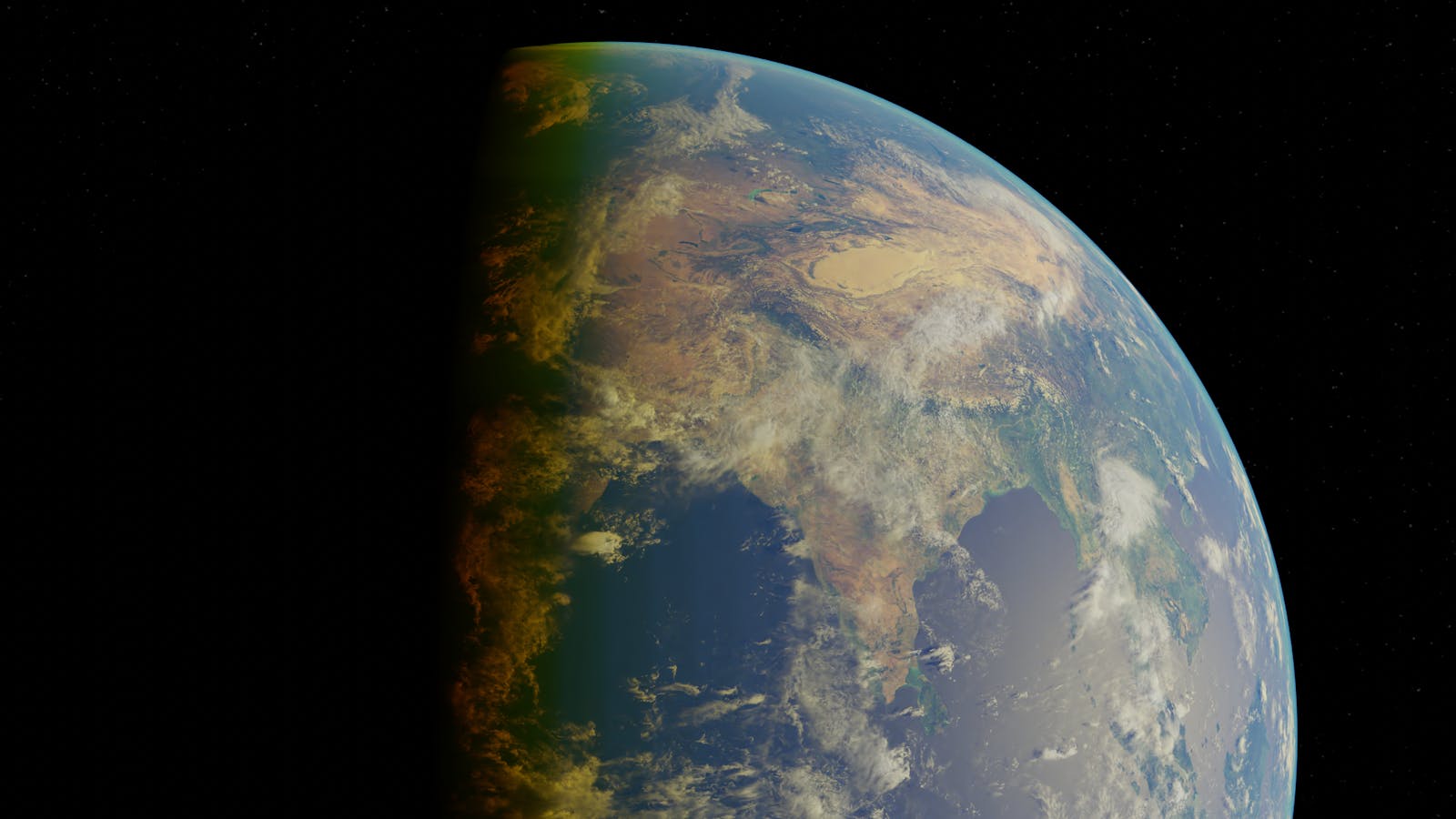 Earth from space, illustrating climate projections CORDEX and CMIP6 for companies
